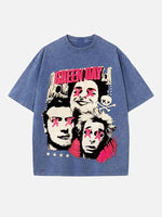 Green Day Print Round Neck T-shirt