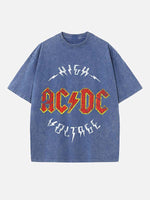 AC/DC Print Round Neck T-shirt