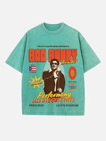 Bad Bunny Print Round Neck T-shirt