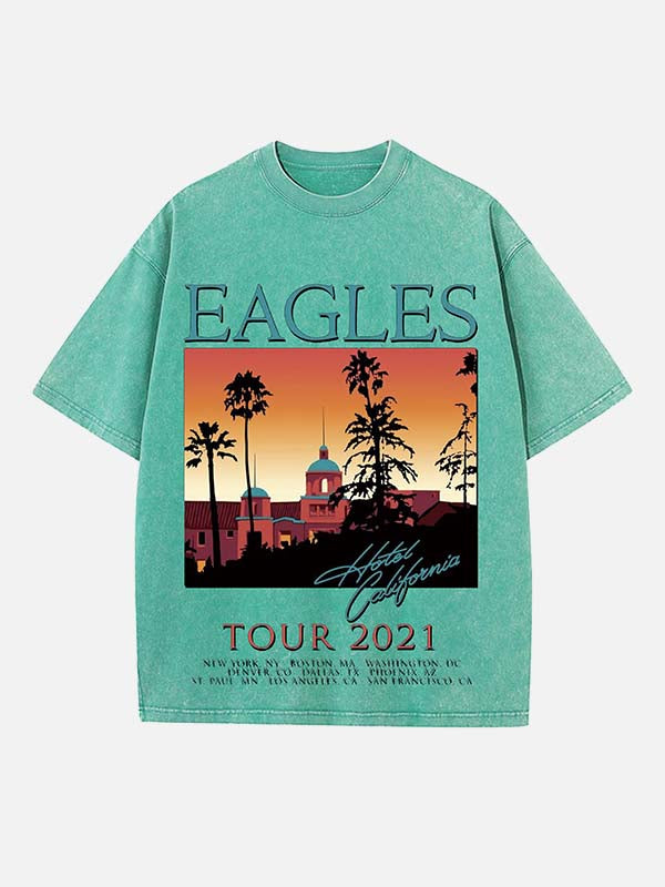 Eagles Print Round Neck T-shirt