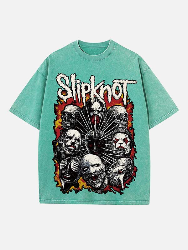 Slipknot Print Round Neck T-shirt