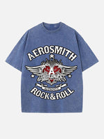 Aerosmith Print Round Neck T-shirt