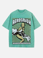 Aerosmith Print Round Neck T-shirt