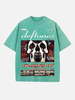Deftones Print Round Neck T-shirt