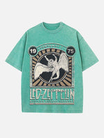 Led Zeppelin Print Round Neck T-shirt