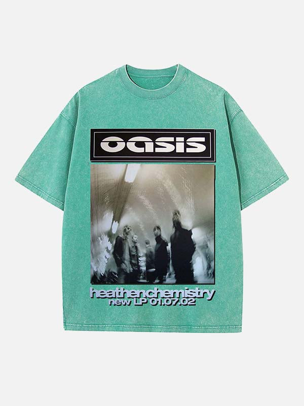 Oasis Print Round Neck T-shirt
