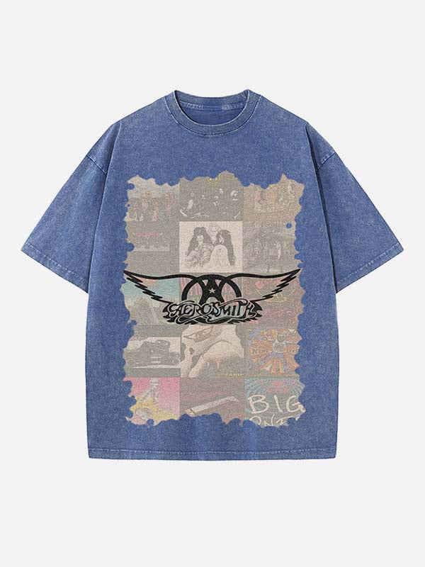 Aerosmith Print Round Neck T-shirt