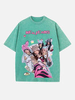 NewJeans Print Round Neck T-shirt