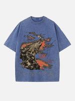 Korn Print Round Neck T-shirt