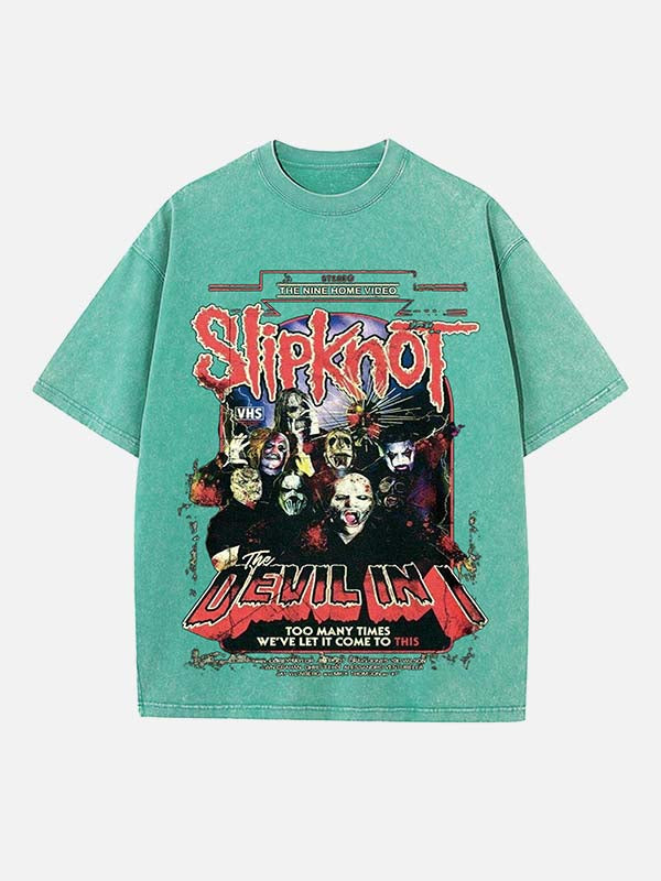Slipknot Print Round Neck T-shirt
