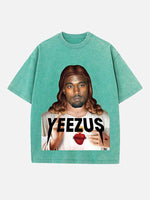 Kanye West Print Round Neck T-shirt