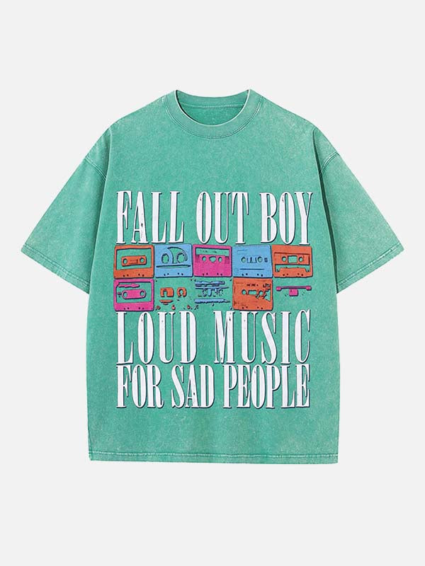 Fall Out Boy Print Round Neck T-shirt