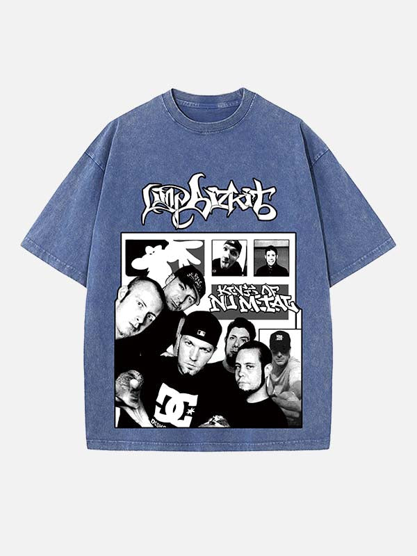 Limp Bizkit Print Round Neck T-shirt