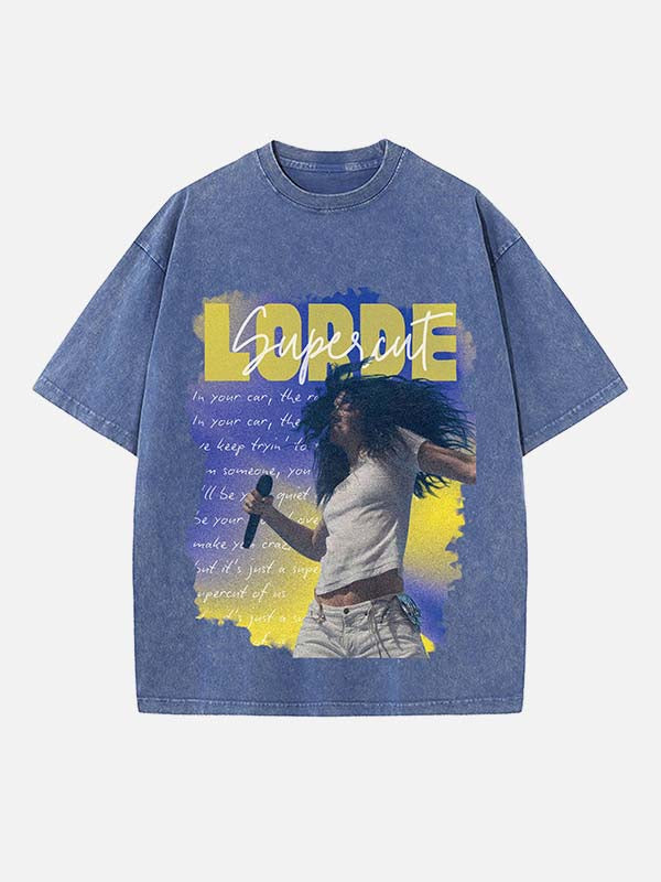 Lorde Print Round Neck T-shirt