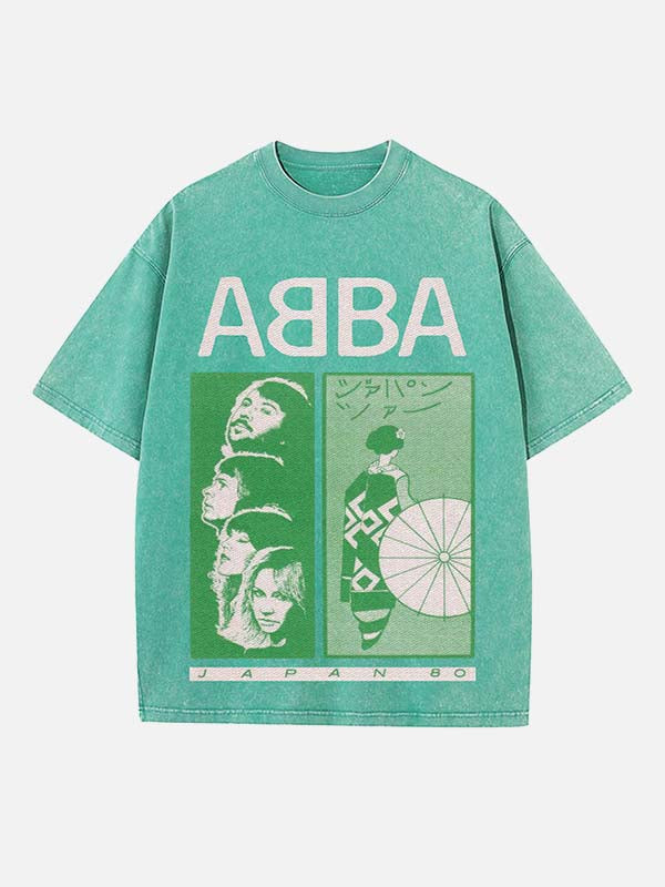 ABBA Print Round Neck T-shirt