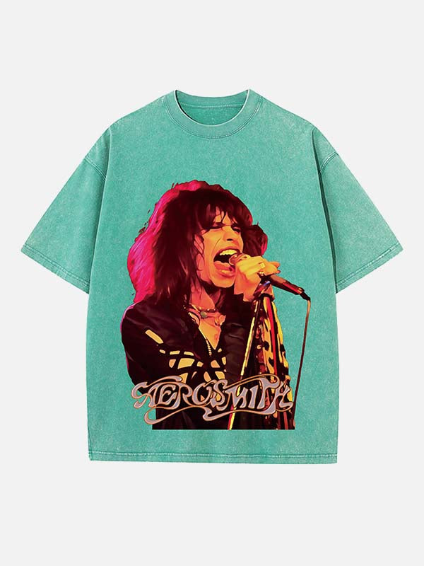 Aerosmith Print Round Neck T-shirt