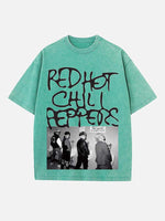 Red Hot Chili Peppers Print Round Neck T-shirt