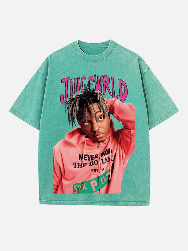 Juice WRLD Print Round Neck T-shirt