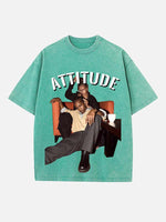 Rihanna Print Round Neck T-shirt