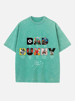 Bad Bunny Print Round Neck T-shirt