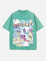 NewJeans Print Round Neck T-shirt