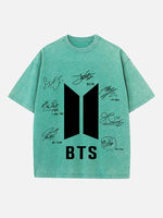 BTS Print Round Neck T-shirt