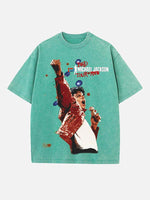 Michael Jackson Print Round Neck T-shirt