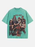 Bon Jovi Print Round Neck T-shirt