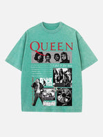 Queen Print Round Neck T-shirt