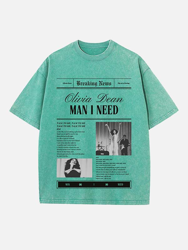 Olivia Dean Print Round Neck T-shirt