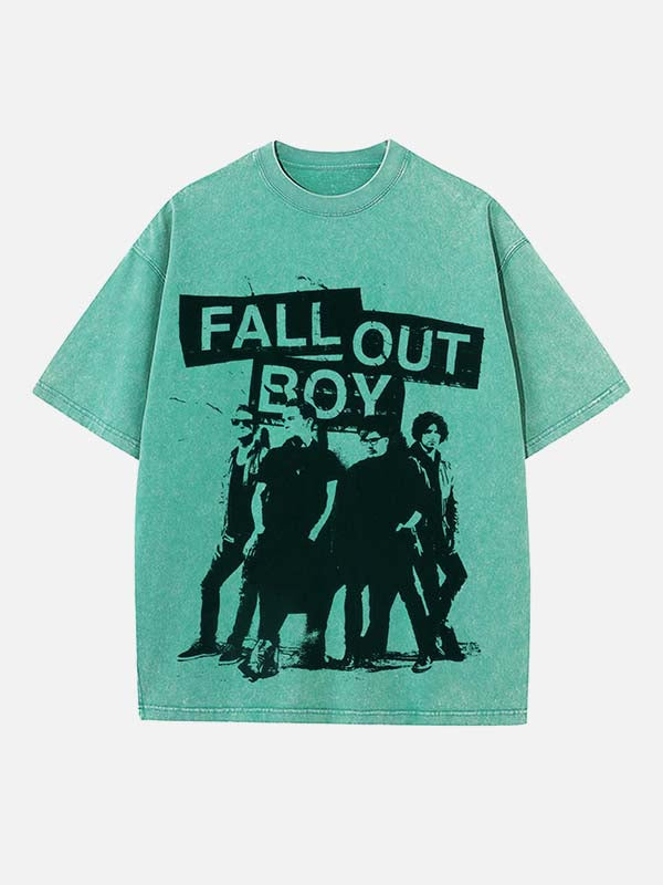 Fall Out Boy Print Round Neck T-shirt
