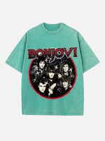 Bon Jovi Print Round Neck T-shirt