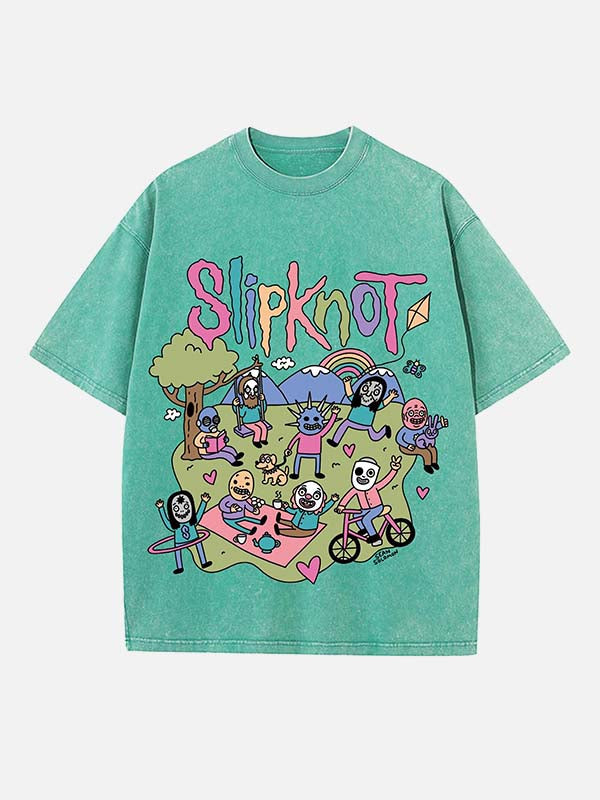 Slipknot Print Round Neck T-shirt