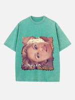 Shakira Print Round Neck T-shirt