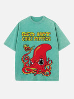 Red Hot Chili Peppers Print Round Neck T-shirt