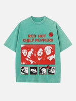 Red Hot Chili Peppers Print Round Neck T-shirt