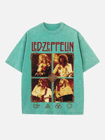 Led Zeppelin Print Round Neck T-shirt